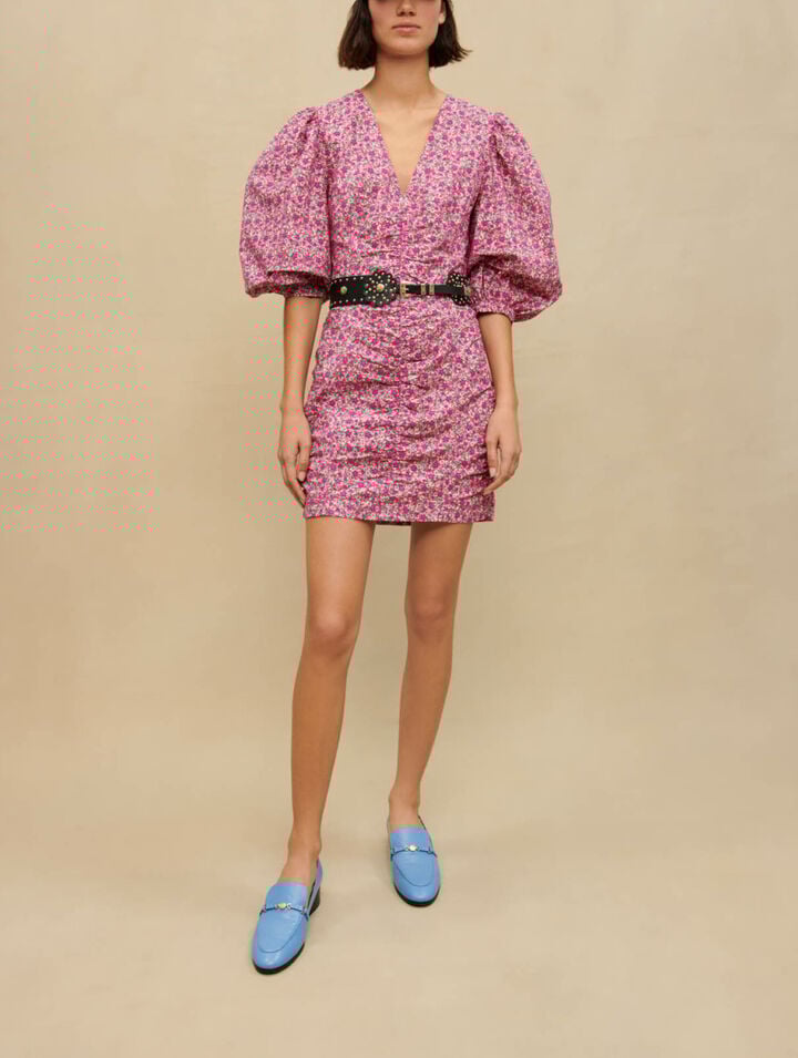 Floral print short dress