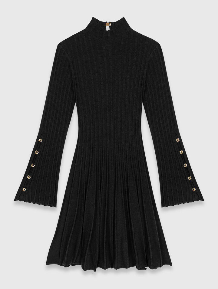 High-neck short skater dress