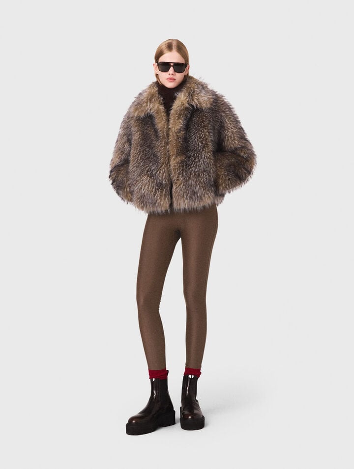 Short faux fur coat