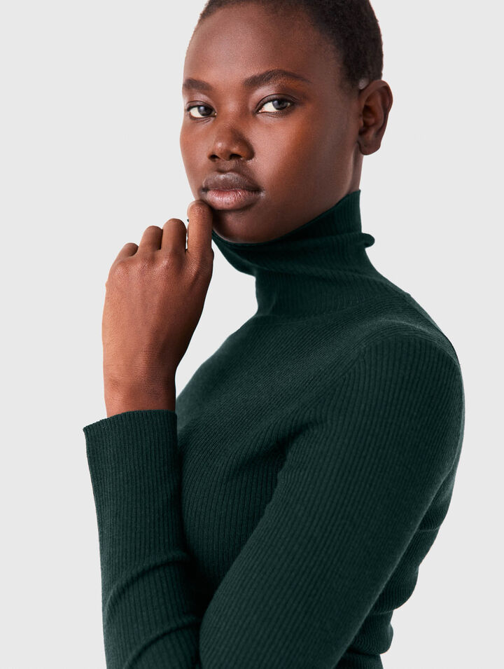 Second-skin high-neck jumper