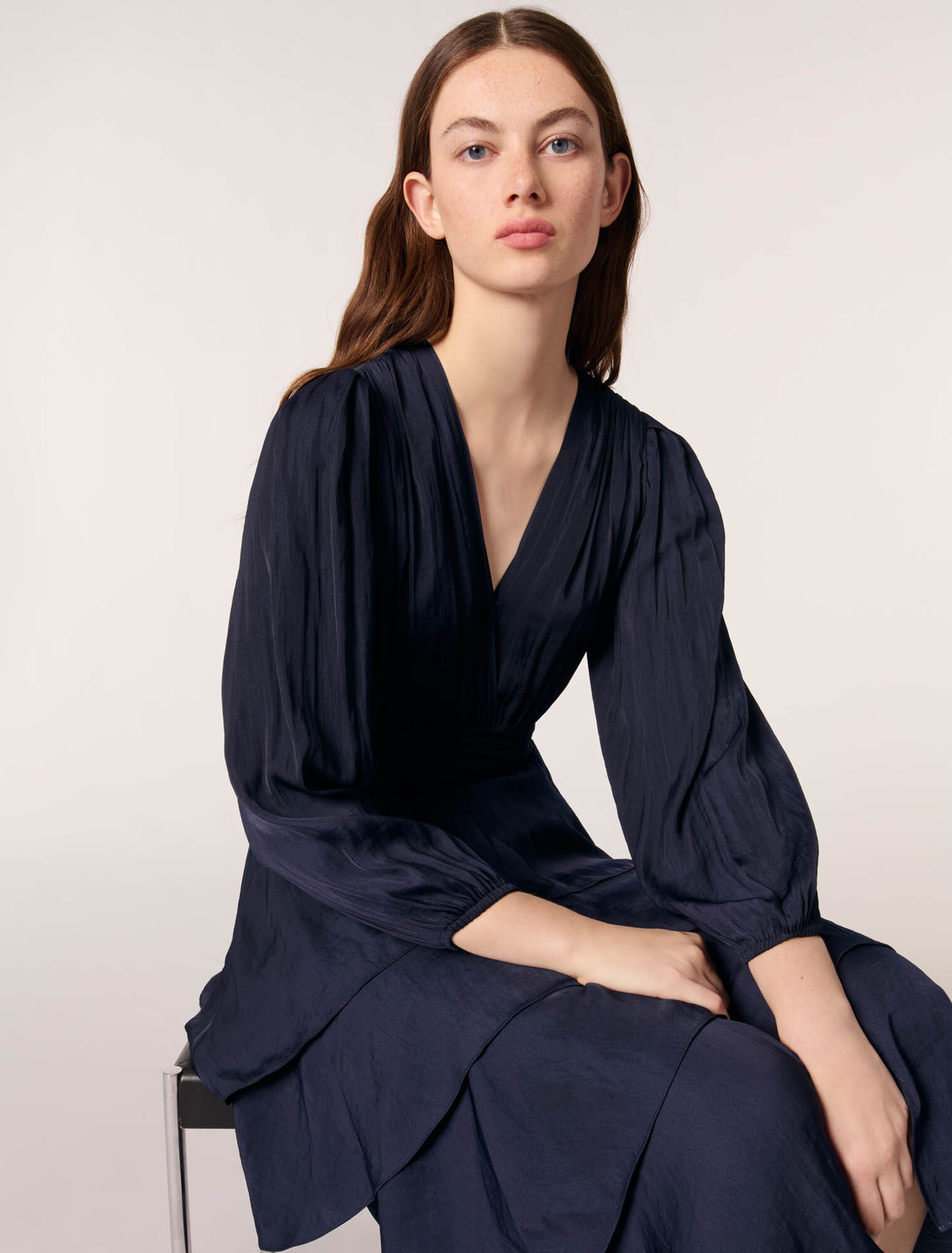 Ruffled maxi dress