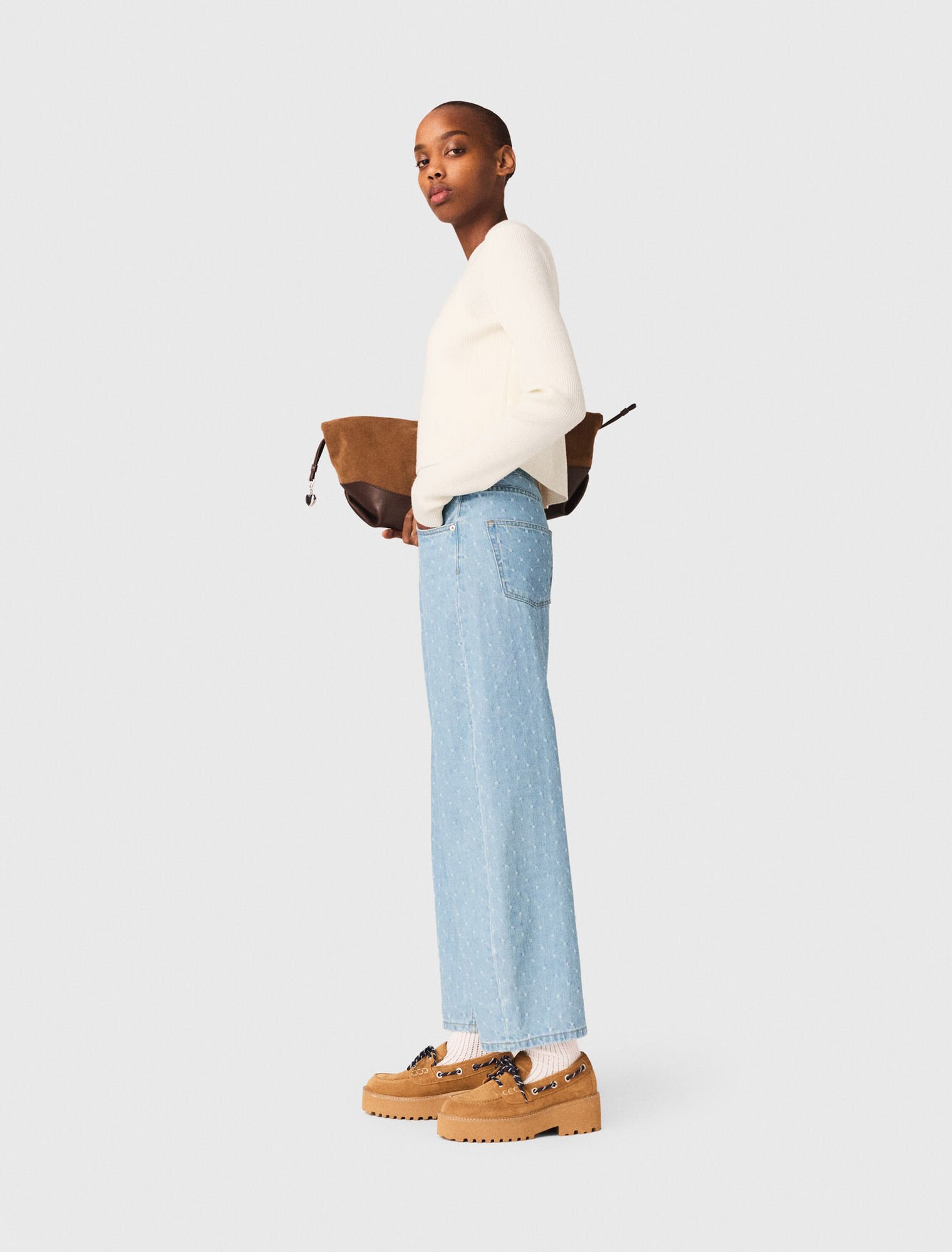 Jumper with jewelled buttons