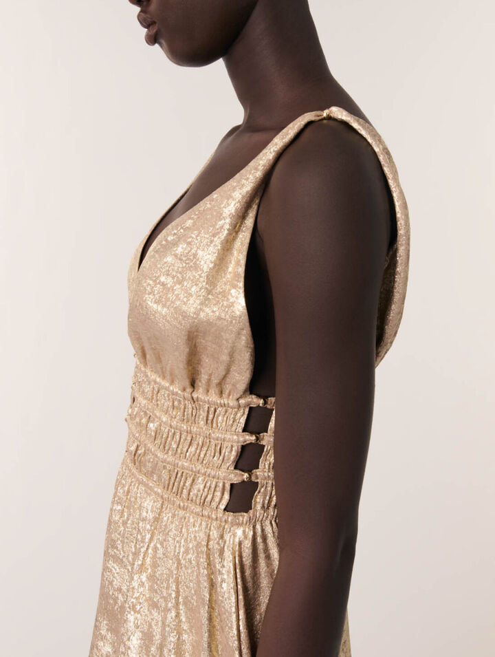Metallic maxi dress