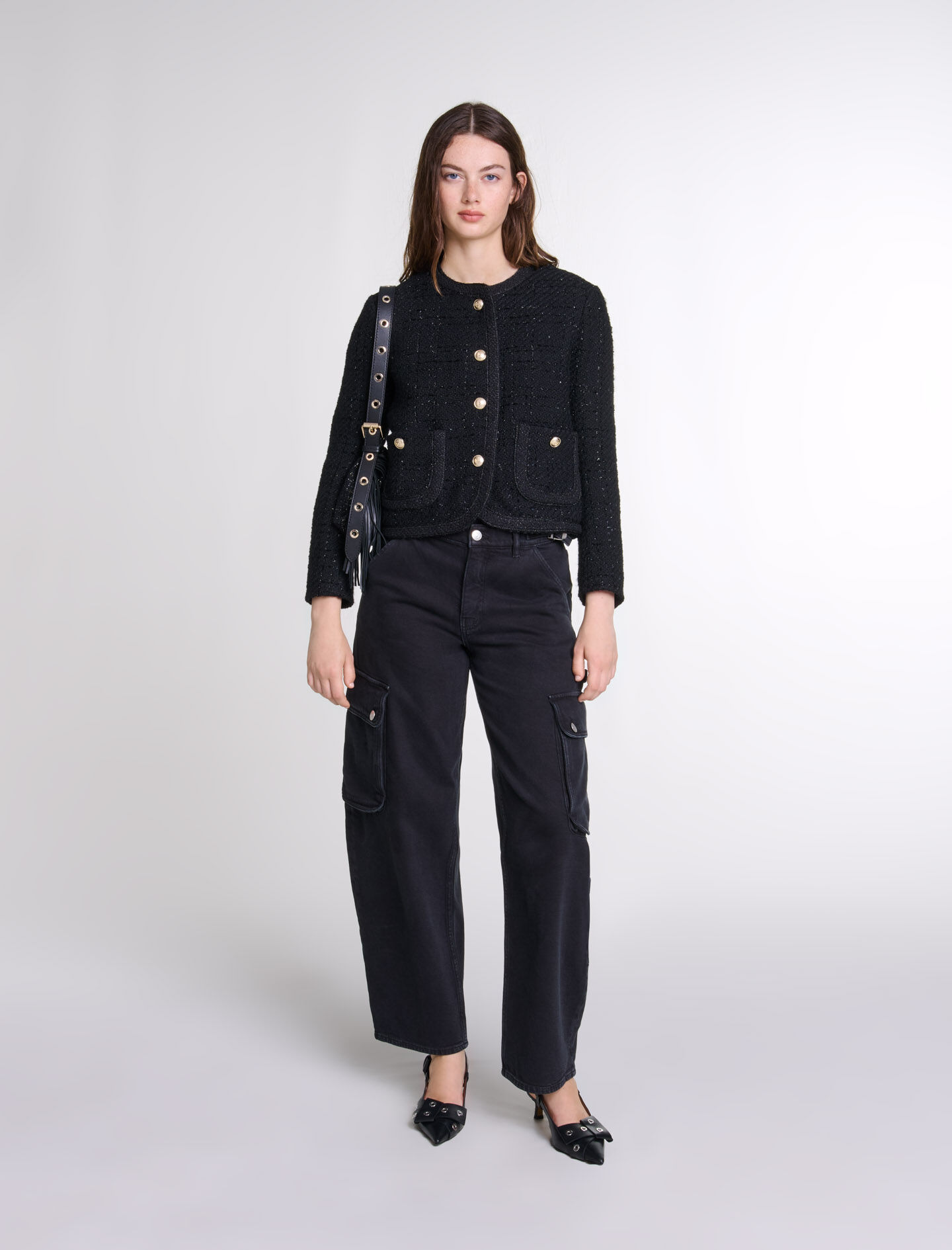 Trendy Women s Blazers Jackets Biker Tailored Tweed Maje