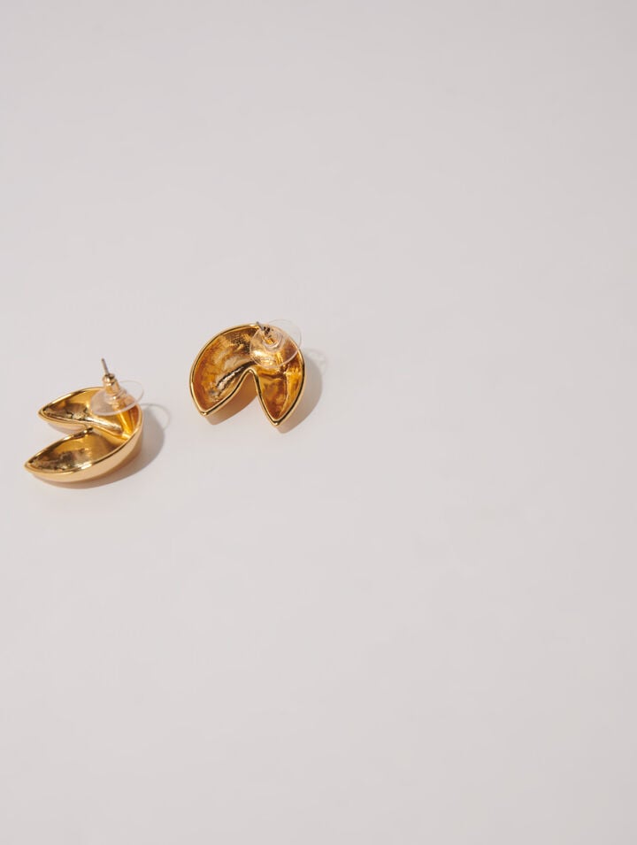 Fortune cookie earrings