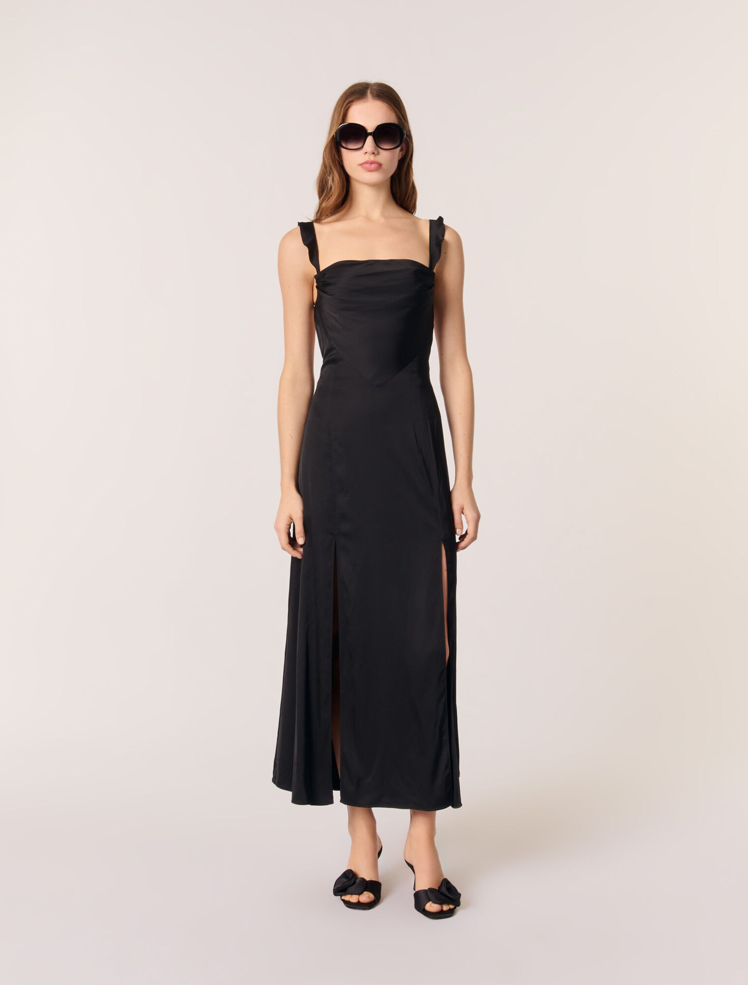 Satin-look maxi dress