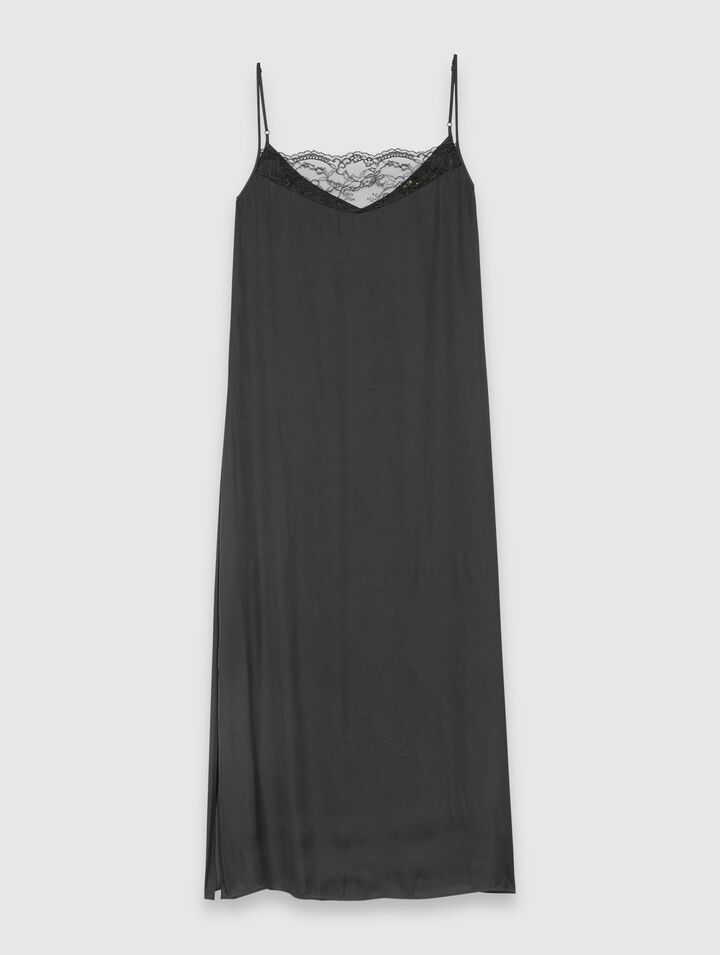 Satin-look maxi dress