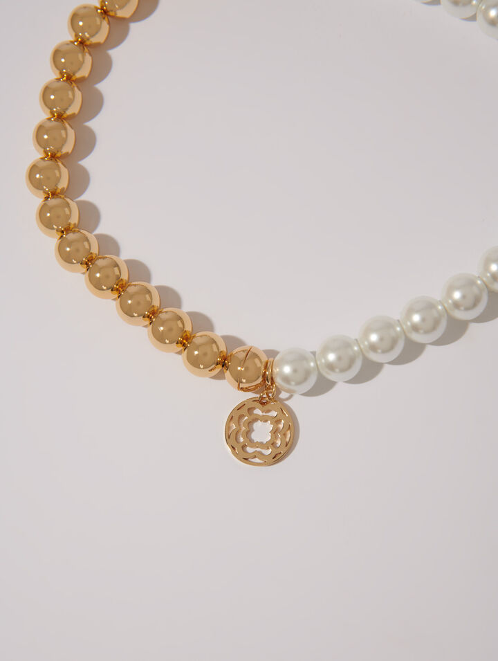 Mixed pearl choker necklace