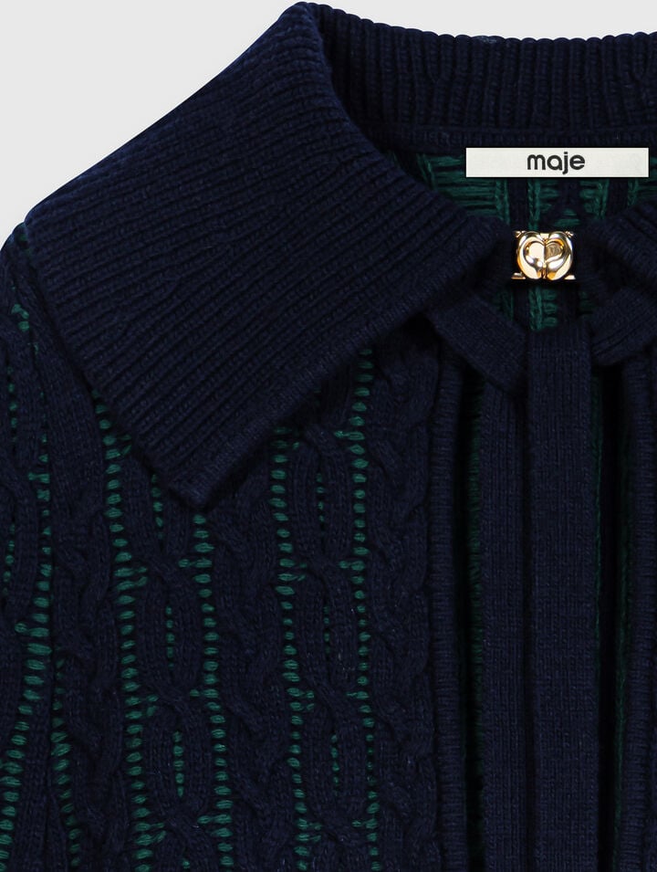 Cropped cape cardigan