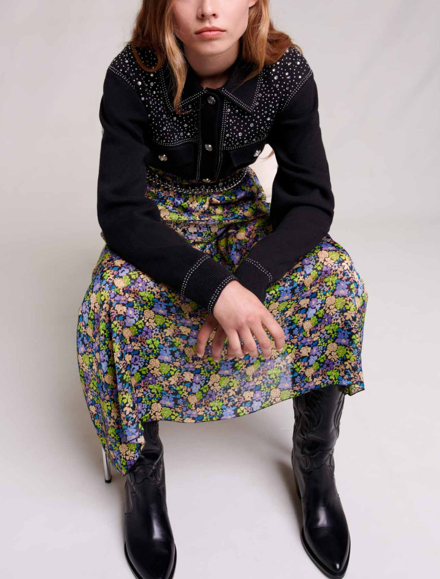 Long floral skirt