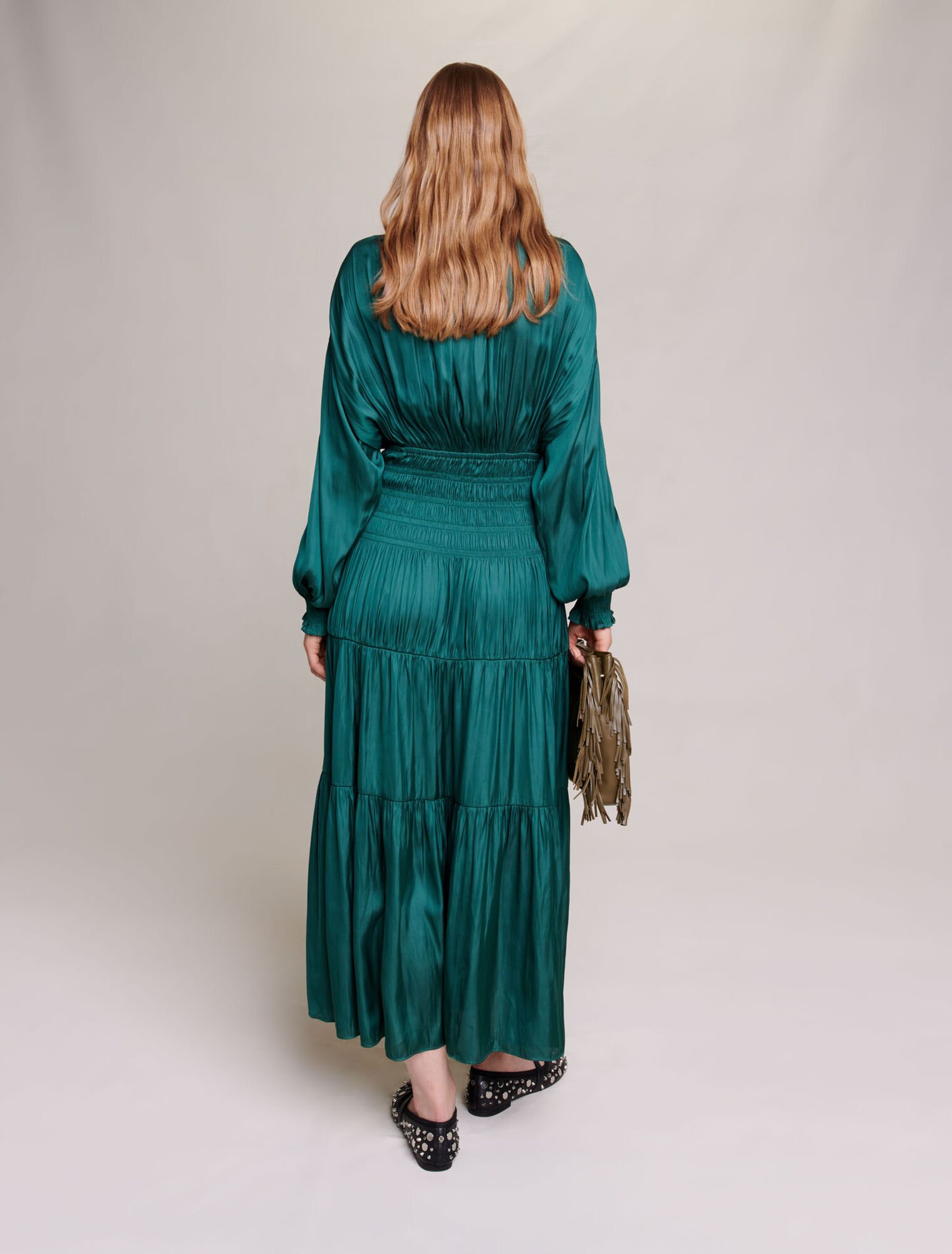 Satin-look maxi dress
