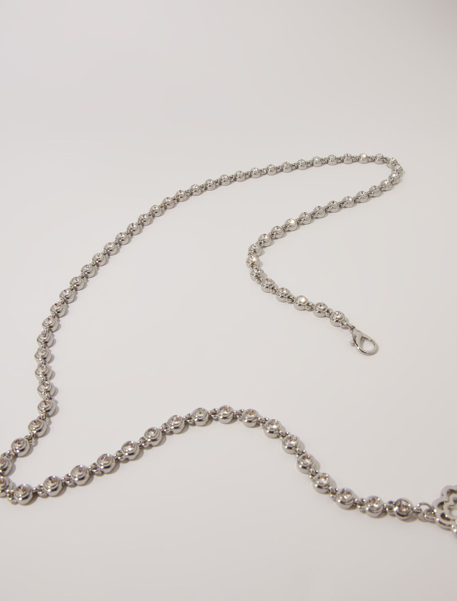 Chain and rhinestone belt
