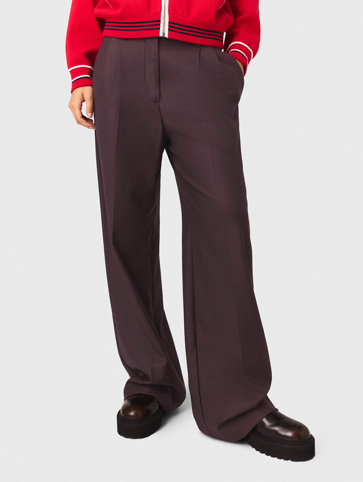 Wide-leg suit trousers