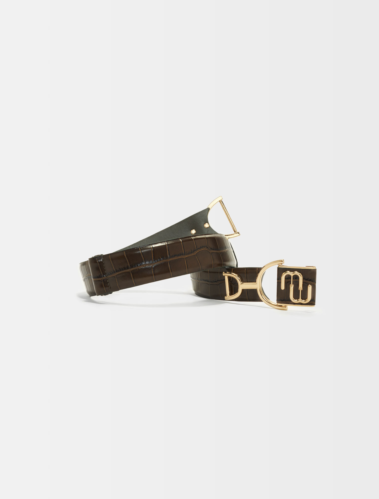 Maje double M leather belt