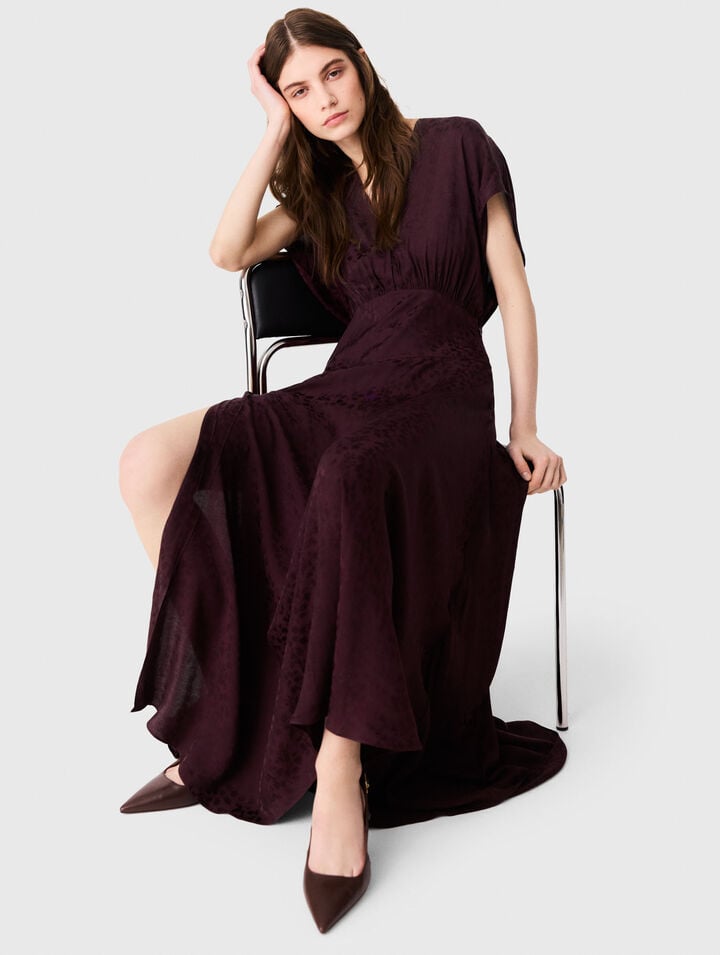 Jacquard print maxi dress