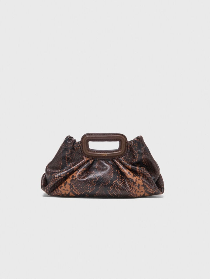 Milpli mini embossed leather pouch