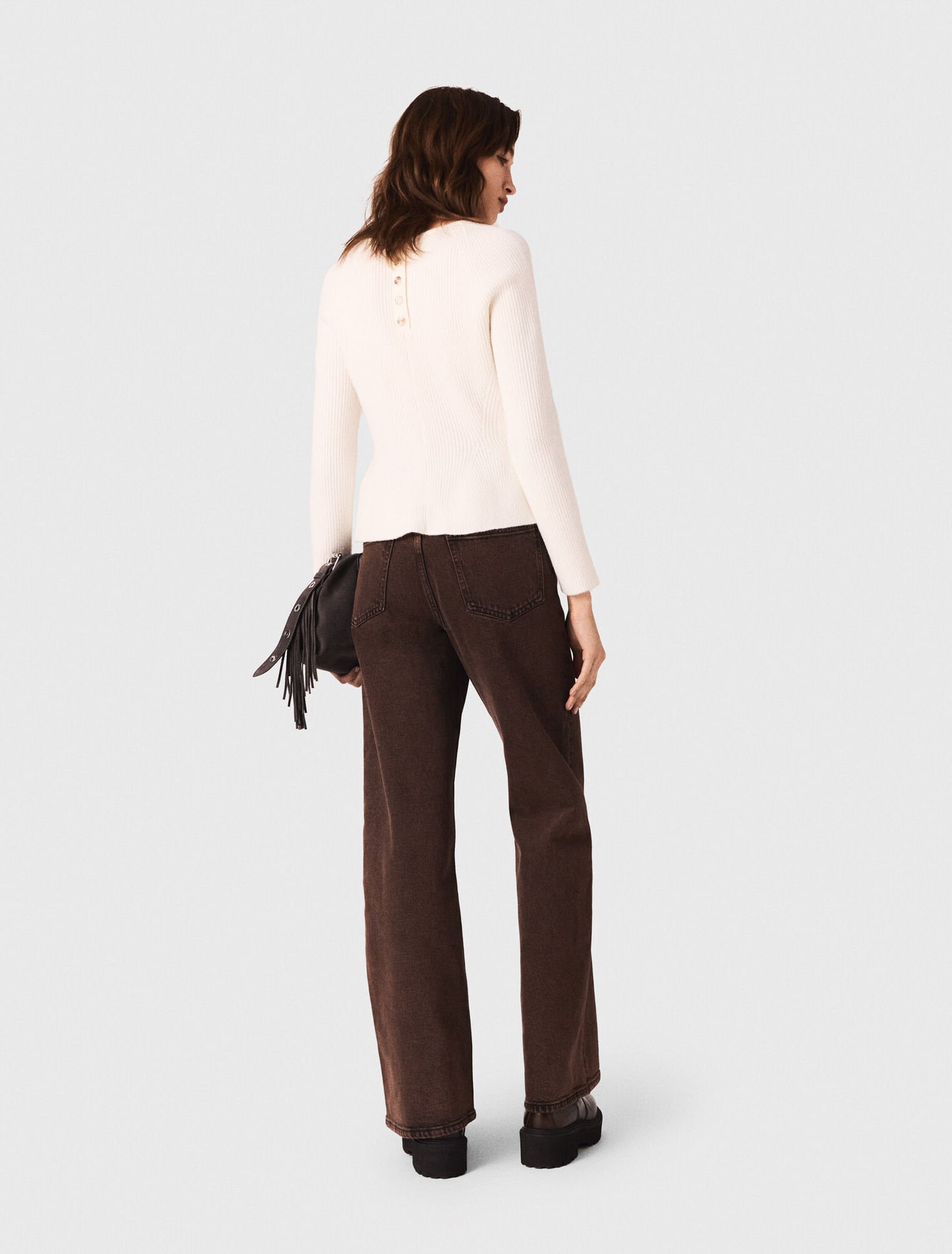 Bootcut jeans with chain