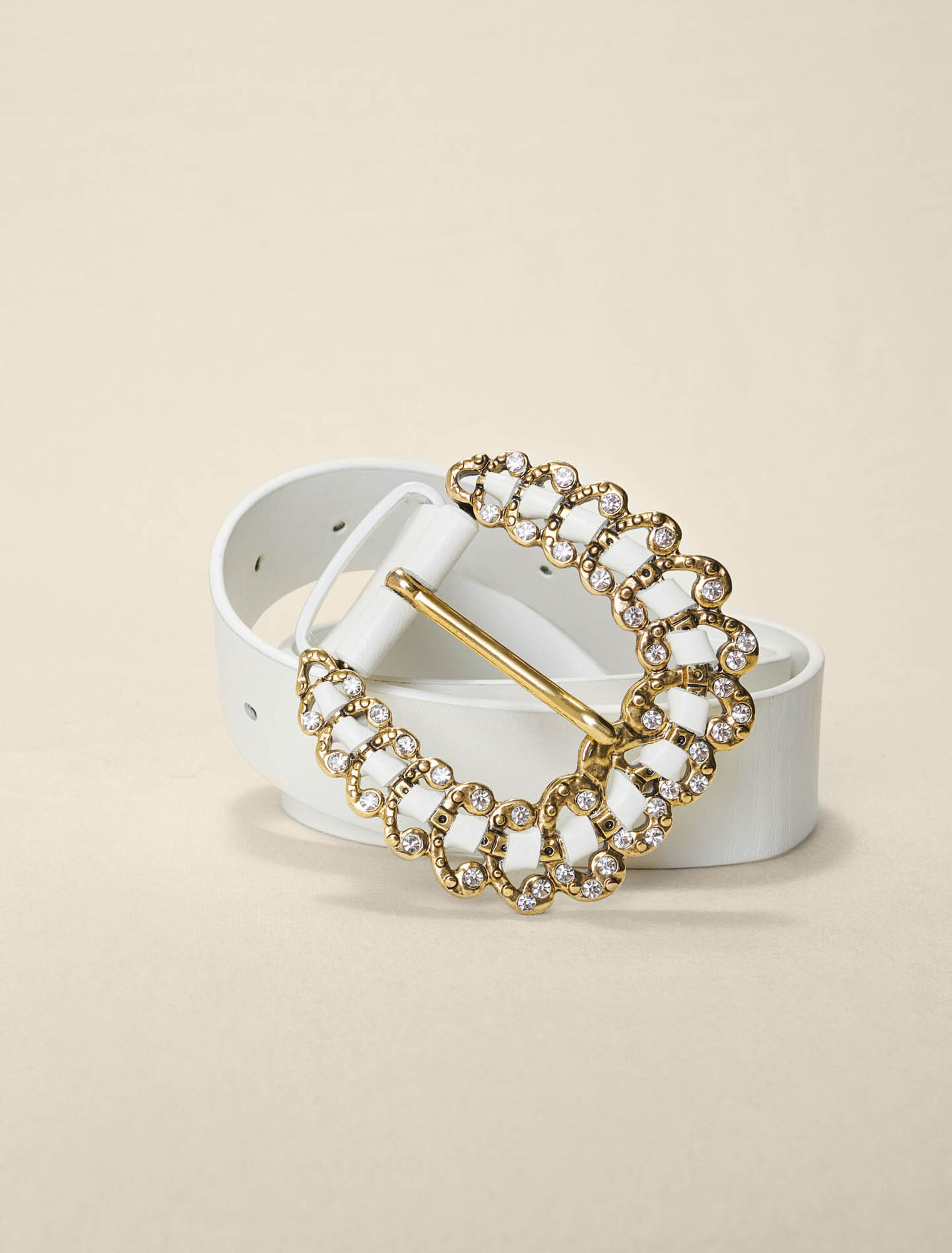 Belt with diamanté buckle