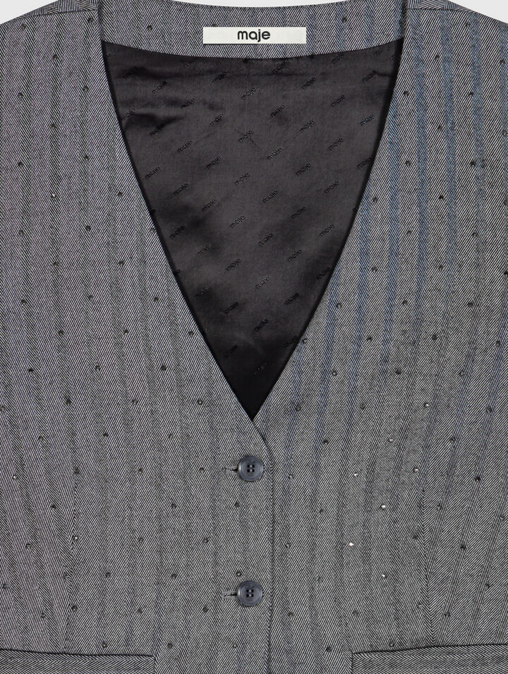 Tailored rhinestone jacket