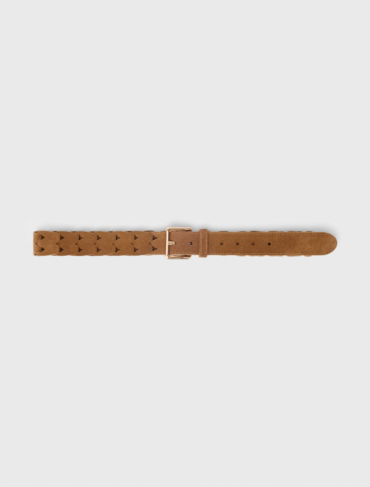 Braided suede belt