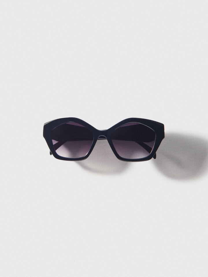 Black acetate cat-eye glasses