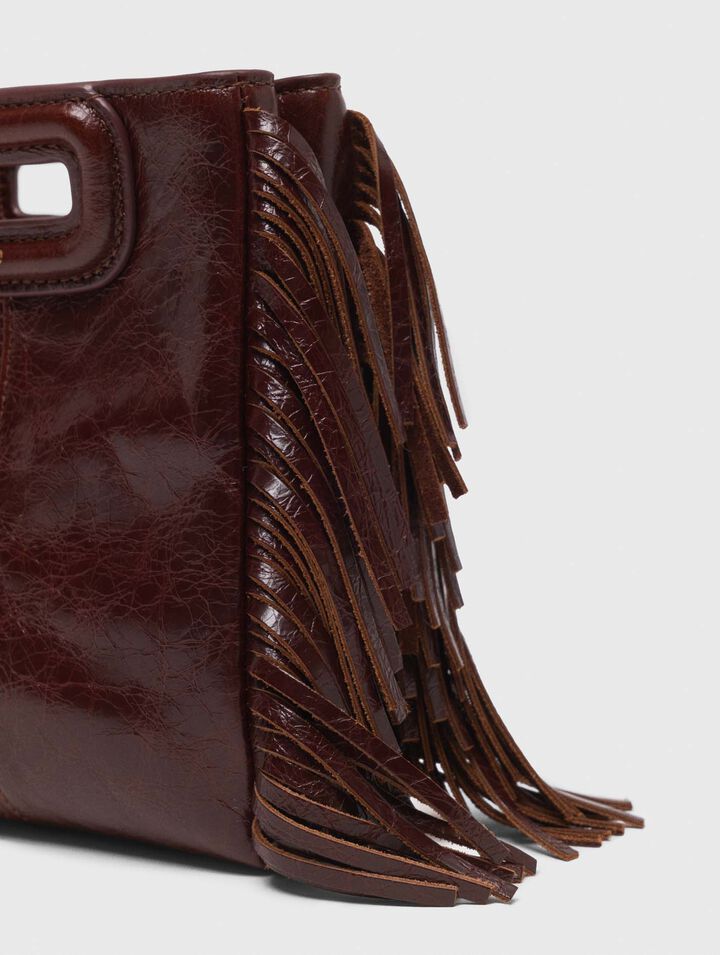 Crackled leather mini M bag