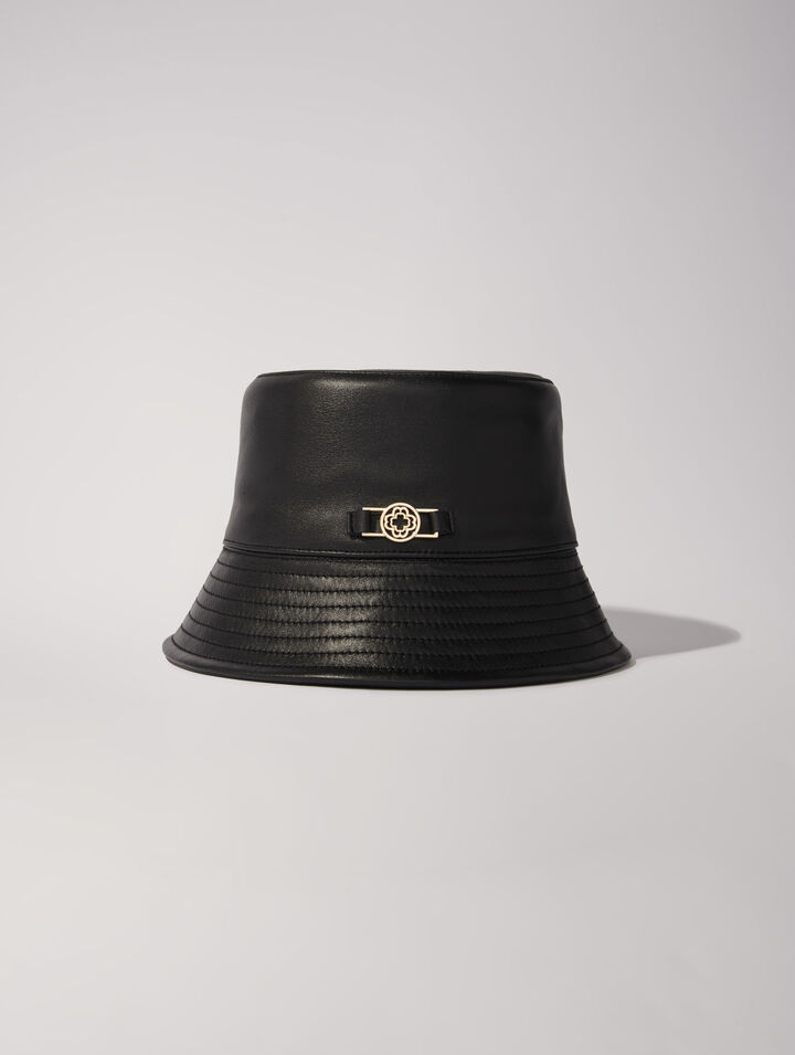 Leather bucket hat