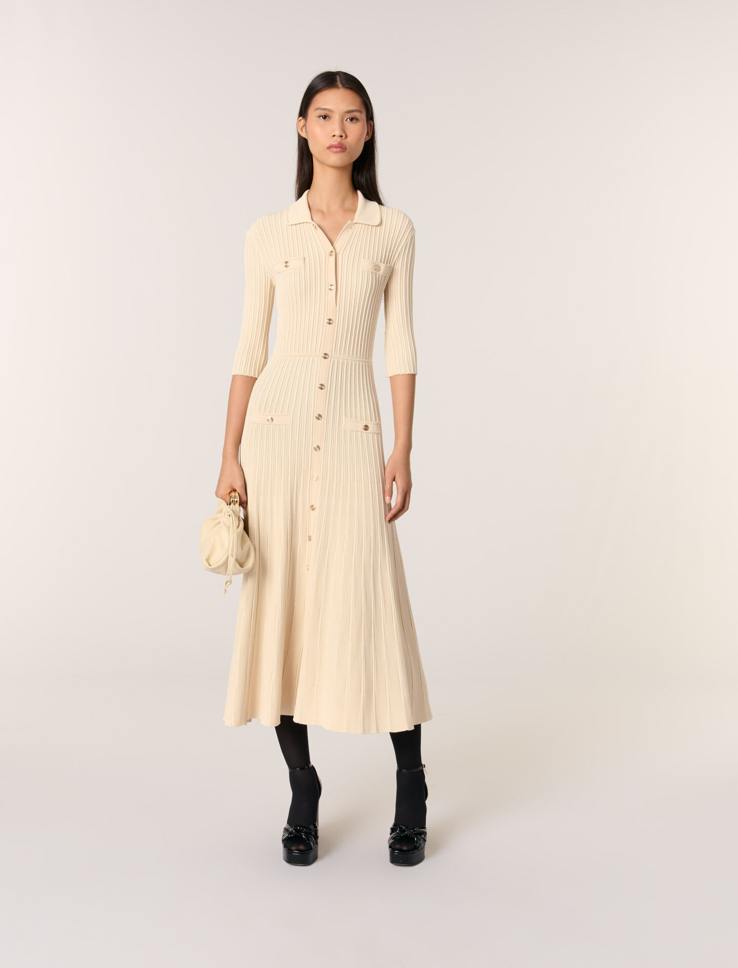 Maje cream dress discount