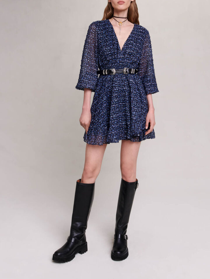 Sparkling dress with ruffles