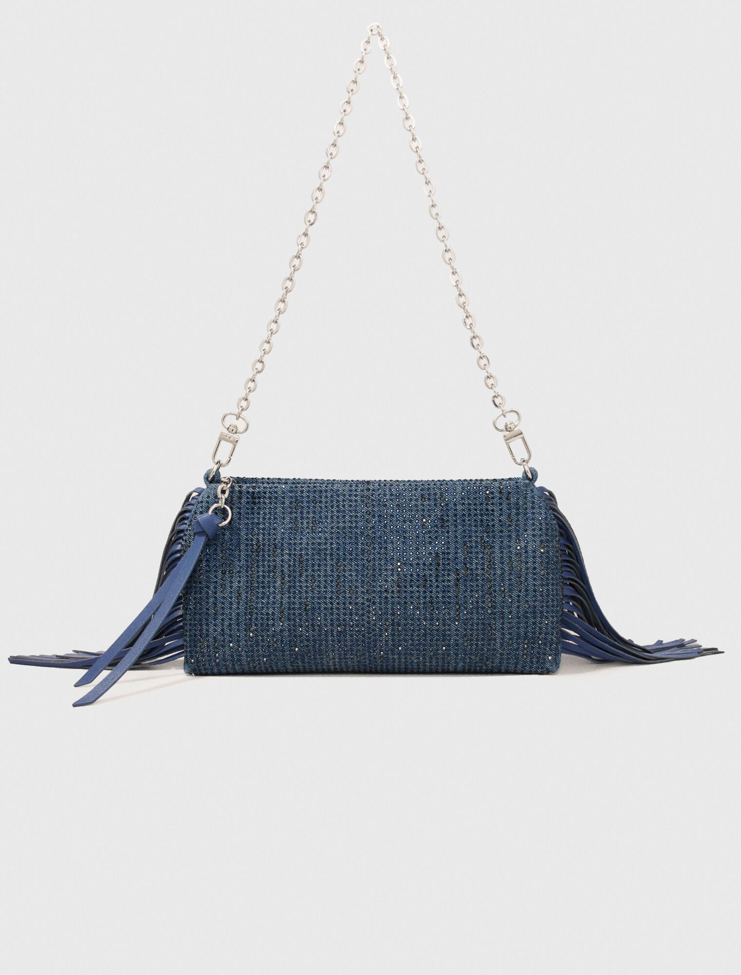 Miss M Pouch denim clutch bag