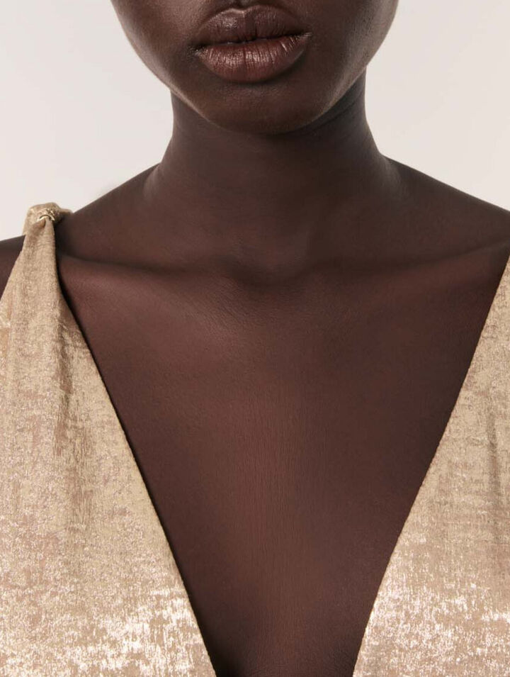 Metallic maxi dress