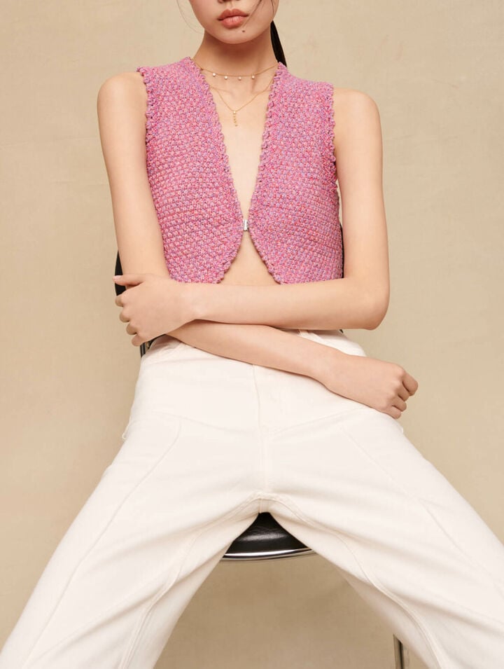 Tweed cropped top