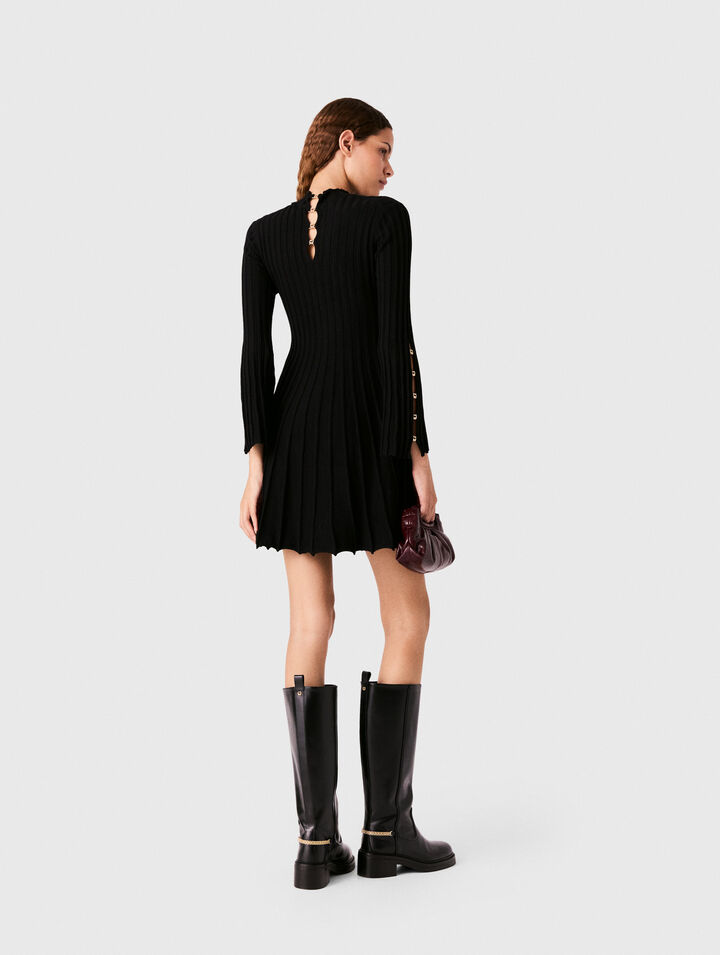 High-neck short skater dress