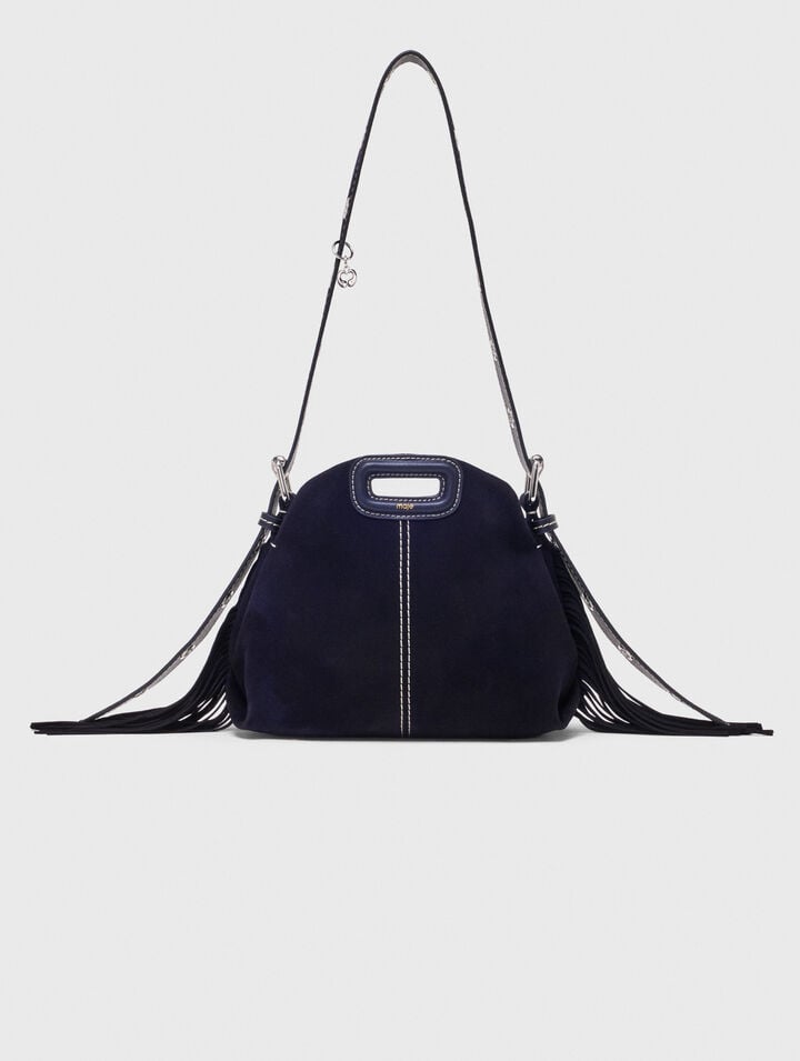 Topstitched suede mini Miss M bag