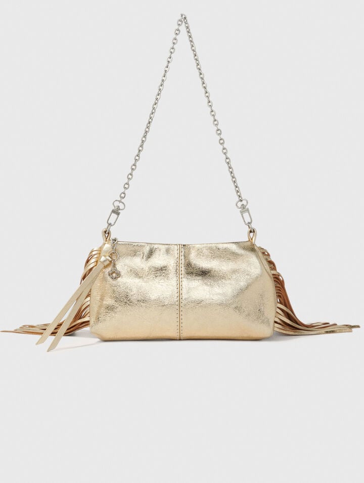 Metallic leather Miss M clutch bag