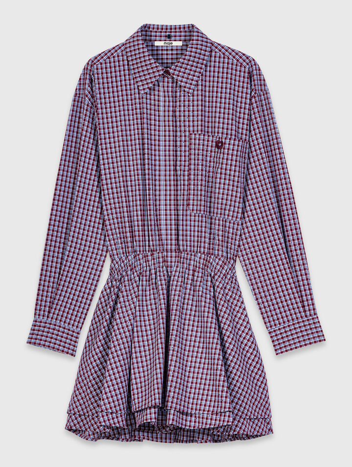 Short rhinestone checked dress
