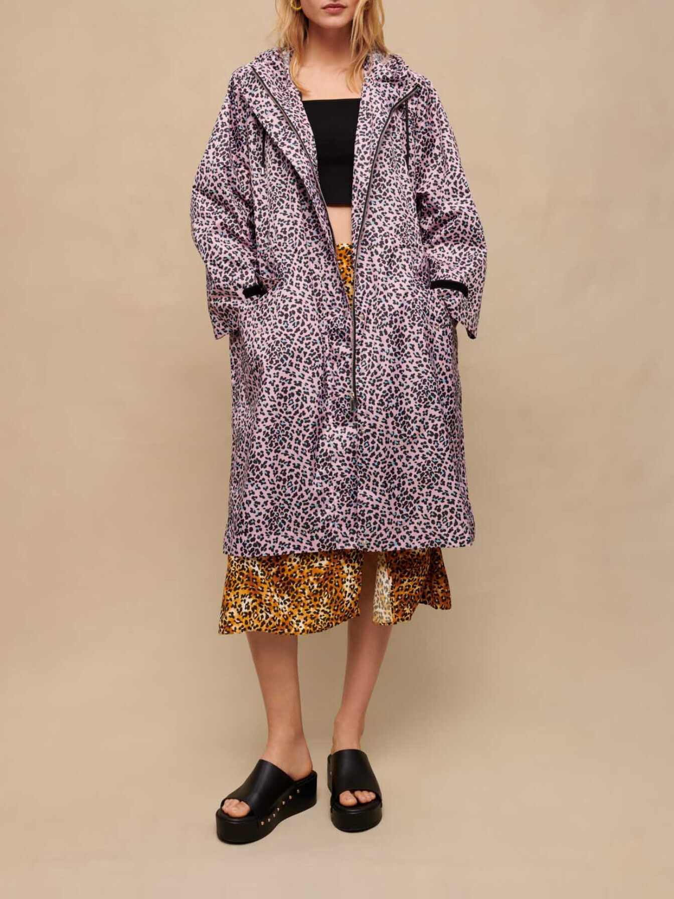 Maje leopard coat hot sale