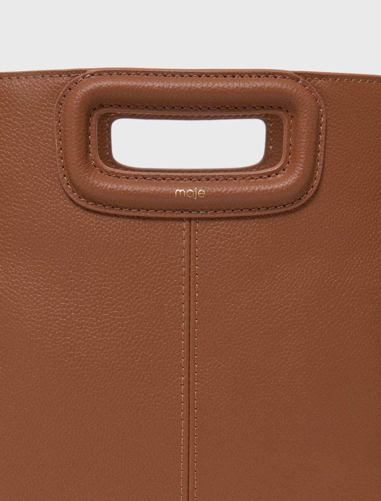 Grained leather M bag