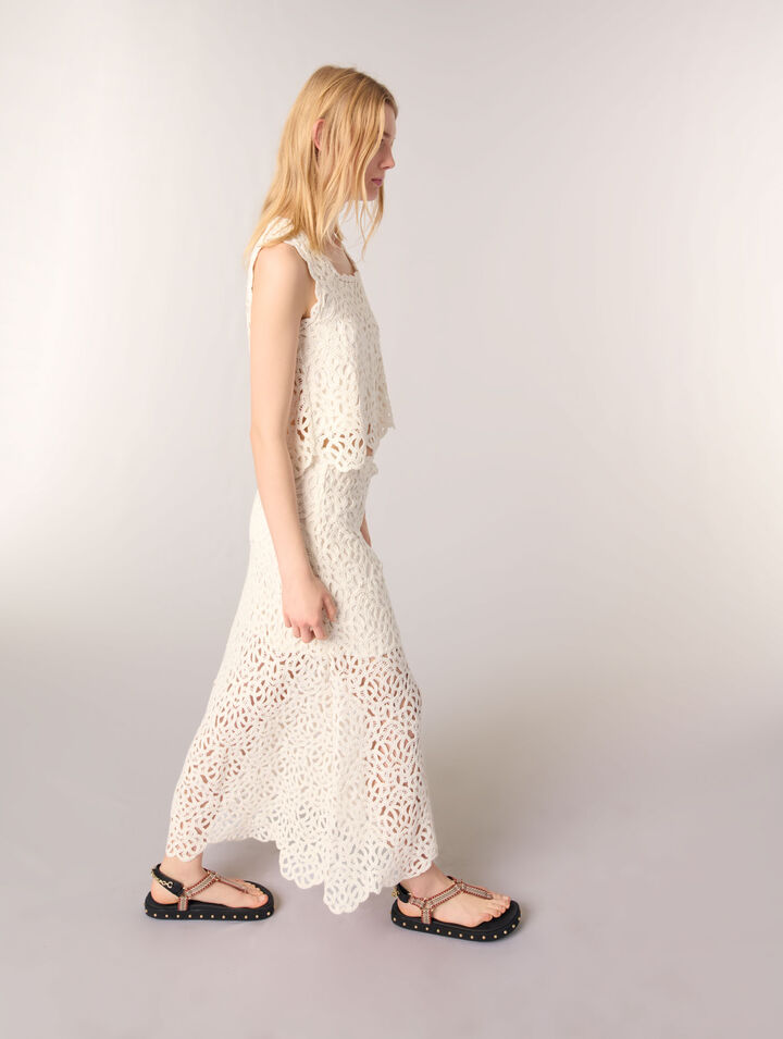 Long crochet skirt