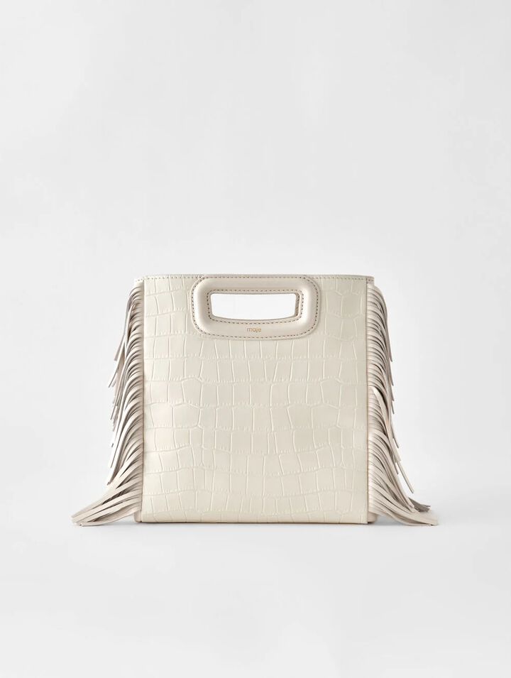 M bag in crocodile-effect leather