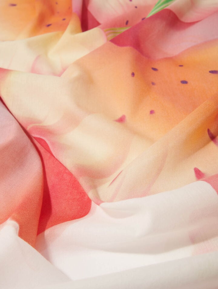 Flower motif cotton pareo