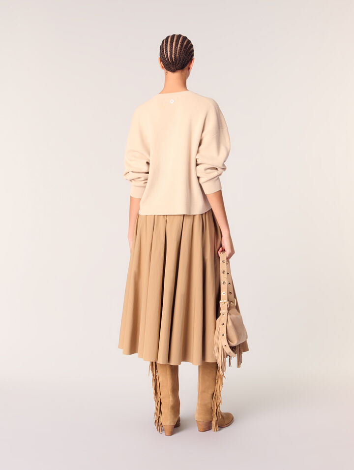 Wool blend V-neck jumper