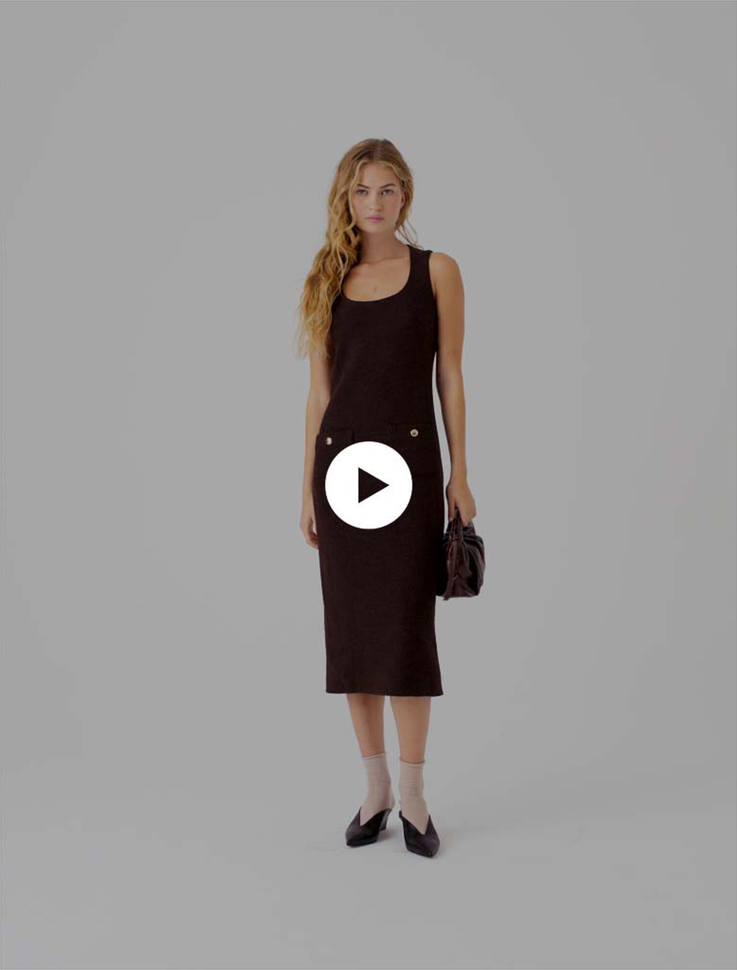 Midi tweed dress