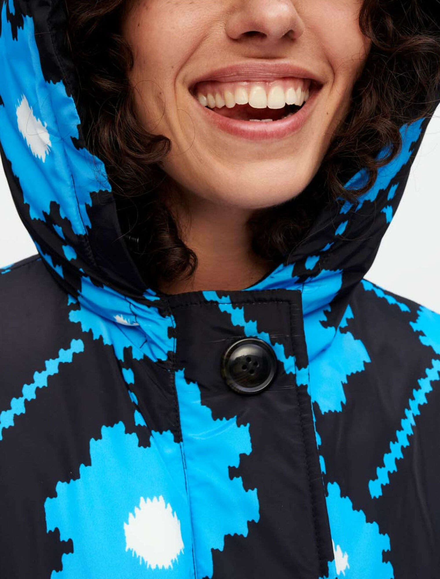Flower print down jacket
