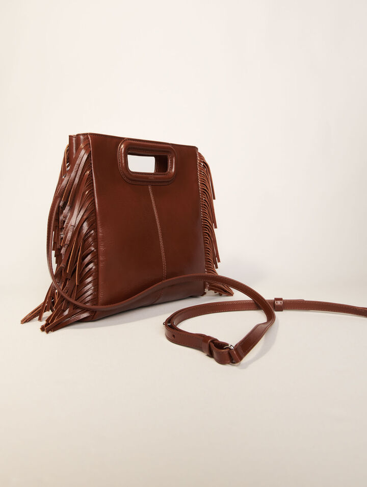 Crackled leather M bag