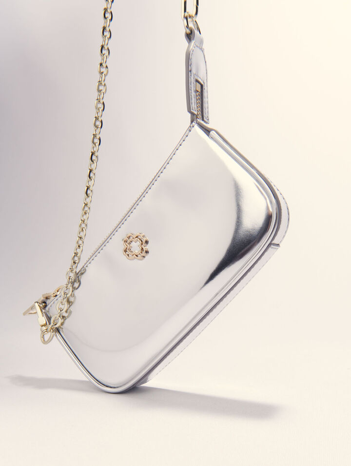 Mirrored leather Sarah pouch