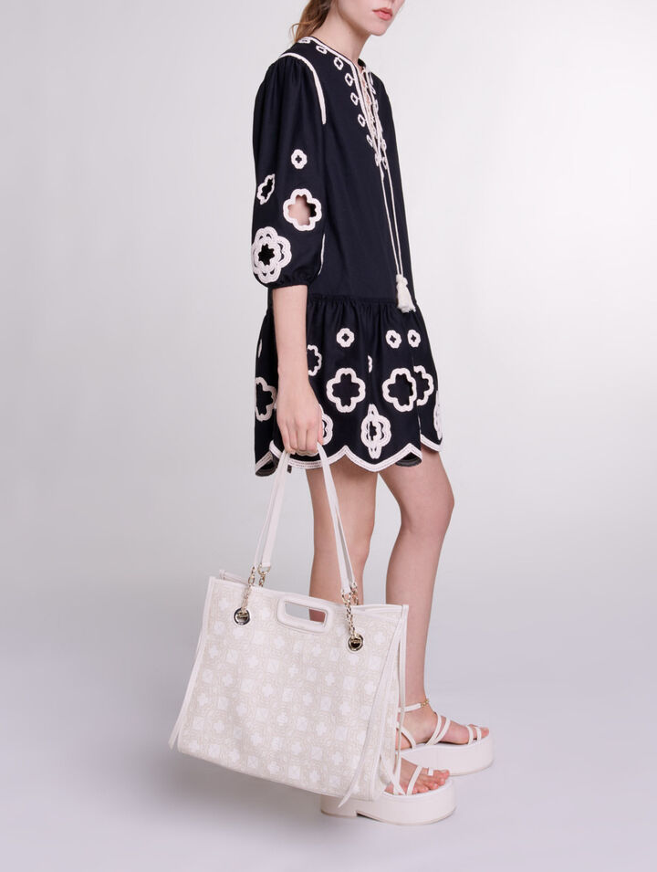 Short embroidered tunic dress