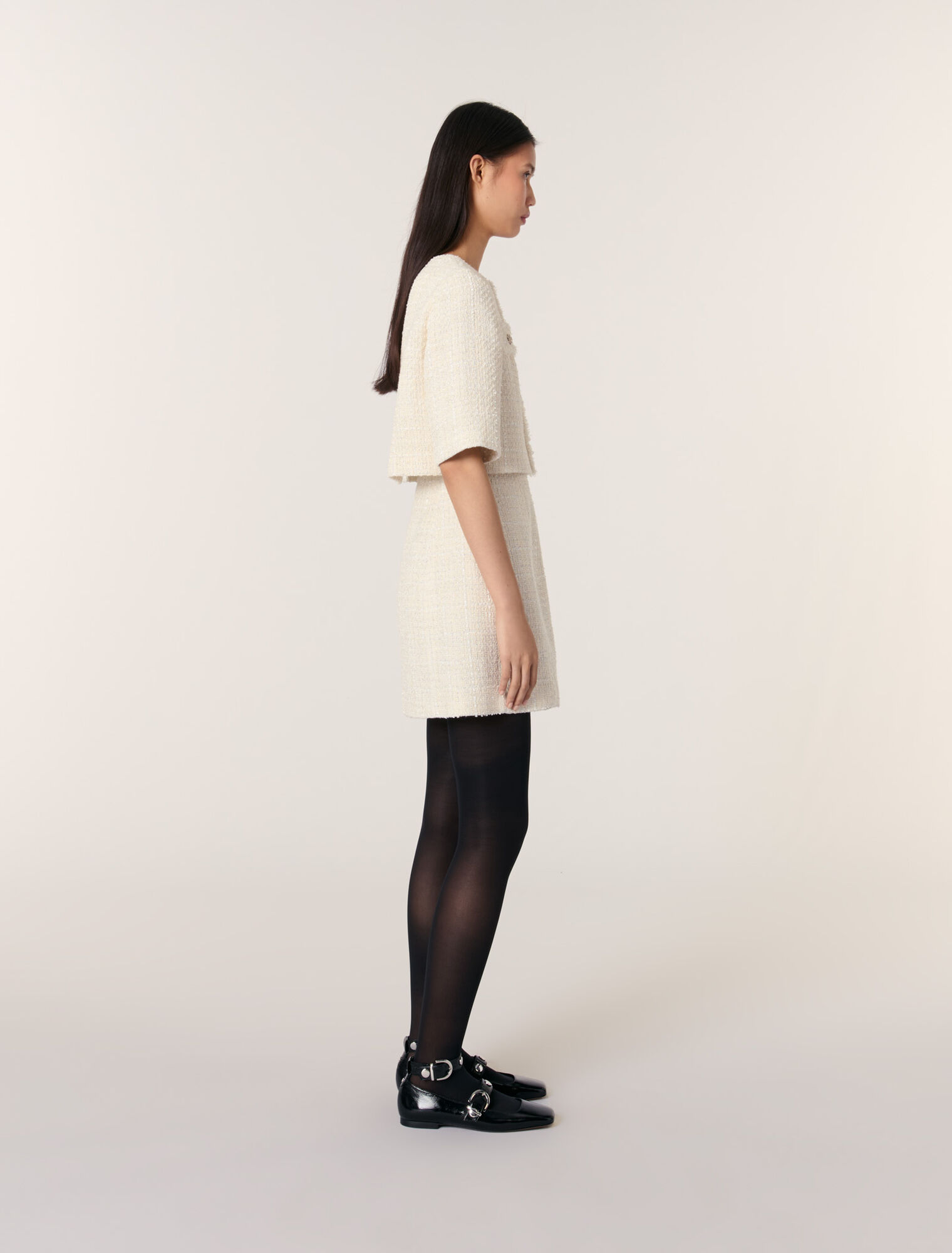 Tweed 2-in-1 short dress