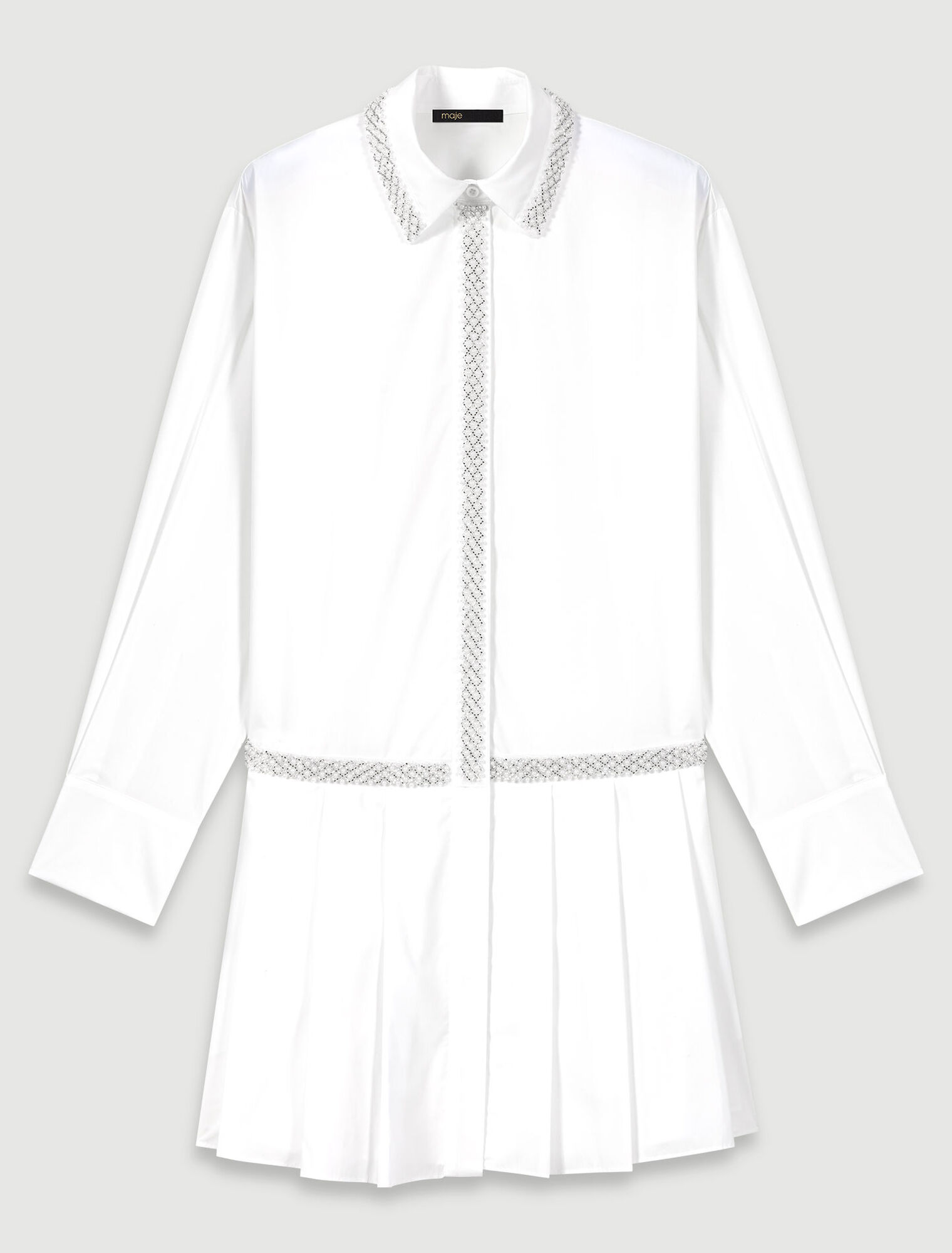 Beaded shirt dress