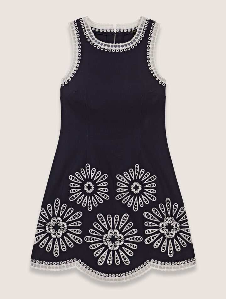 Short dress with crochet details